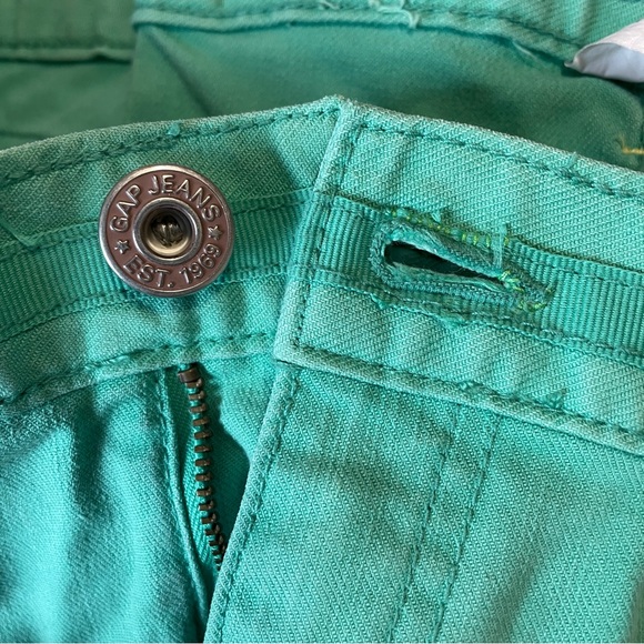 Gap Low Rise Stretch Long Jeans in turquoise green Size 12 - Picture 5 of 6